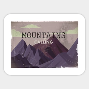 Mountains calling Sticker